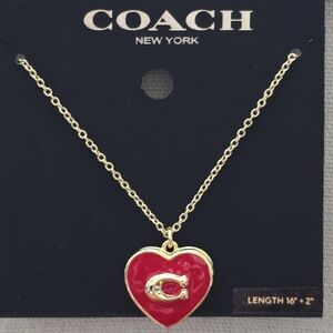 Coach Heart Locket Necklace